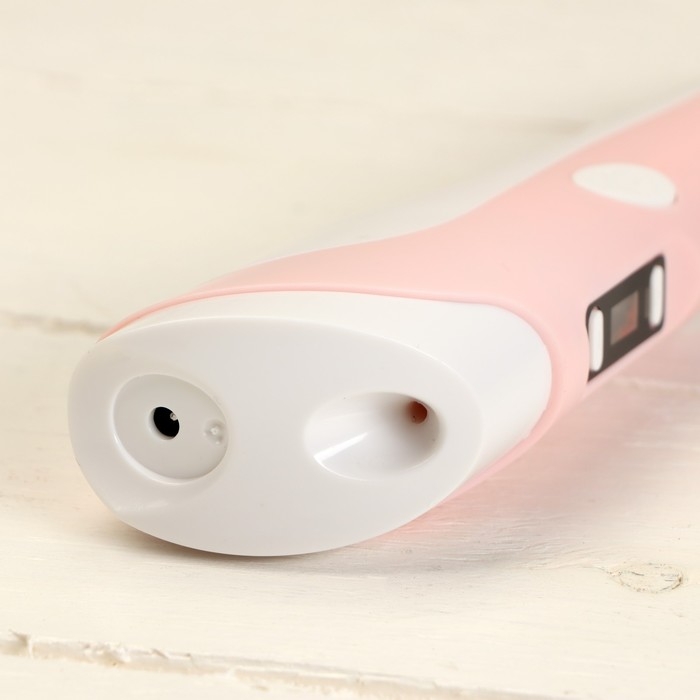 Комплект в тубусе 3Д ручка с дисплеем розовая + пластик ABS 15 цветов по 10 метров