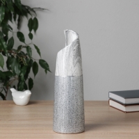 Ваза керамика настольная "Бригэм" классик галант, d-6см, h-29,5х9 см, бело-серый Ваза керамика настольная "Бригэм" классик галант, d-6см, h-29,5х9 см, бело-серый