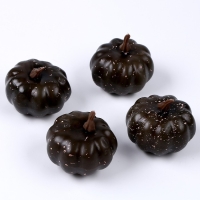 Фигурка для поделок и декора &laquo;Тыква&raquo;, набор 4 шт., размер 1 шт. &mdash; 6 &times; 6 &times; 6 см, цвет зелёный