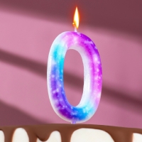 Свеча в торт на шпажке "Галактика", цифра 0, 9 см, ГИГАНТ Свеча в торт на шпажке "Галактика", цифра 0, 9 см, ГИГАНТ