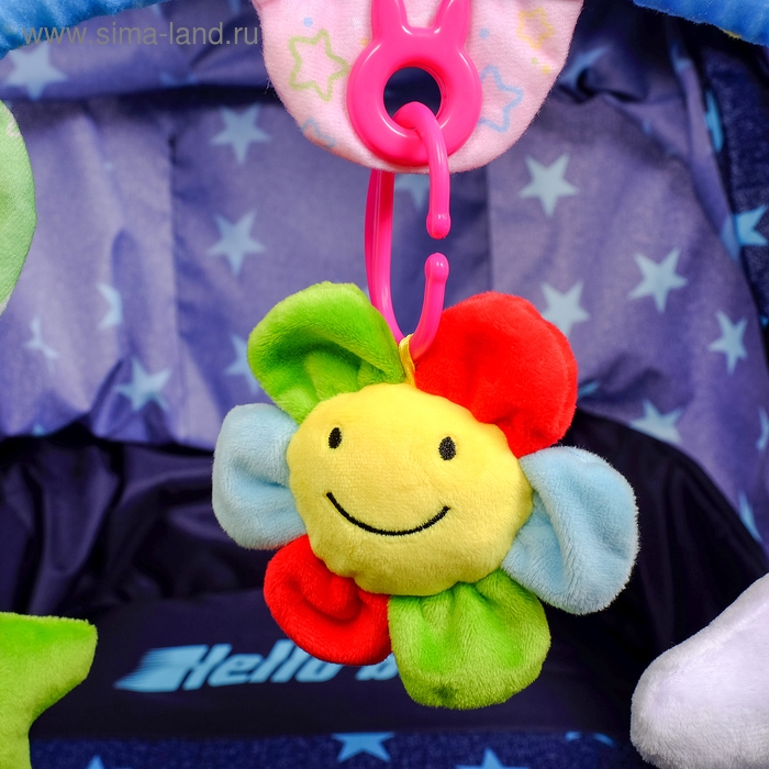 Дуга игровая мягкая на кроватку, коляску &laquo;Мягкие друзья&raquo;, 27 - 38 см, погремушки, 3 игрушки