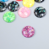 Декор для творчества пластик "Цветная слюда" набор 12 шт 1,6х1,6х0,5 см