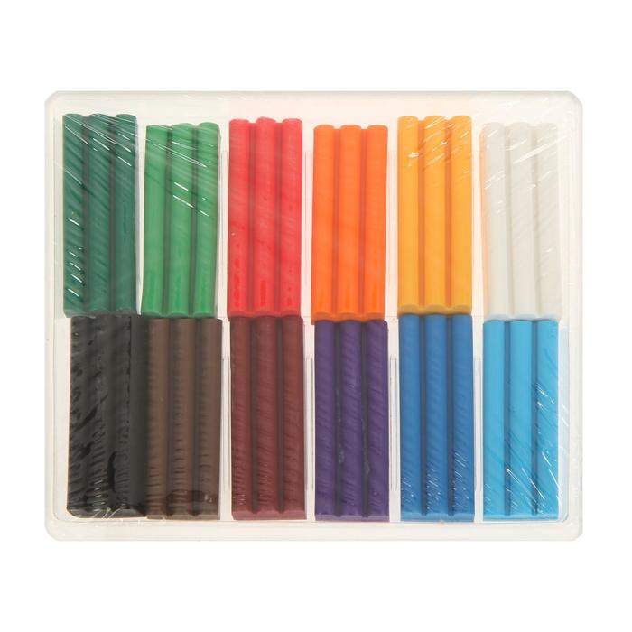 Пластика-полимерная глина запекаемая набор, ЗХК "Цветик", 12 цветов х 20 г (240 г)