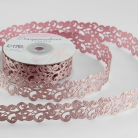 Лента фигурная &laquo;Вьюнчик&raquo;, 25 мм, 9 &plusmn; 0,5 м, цвет пудровый