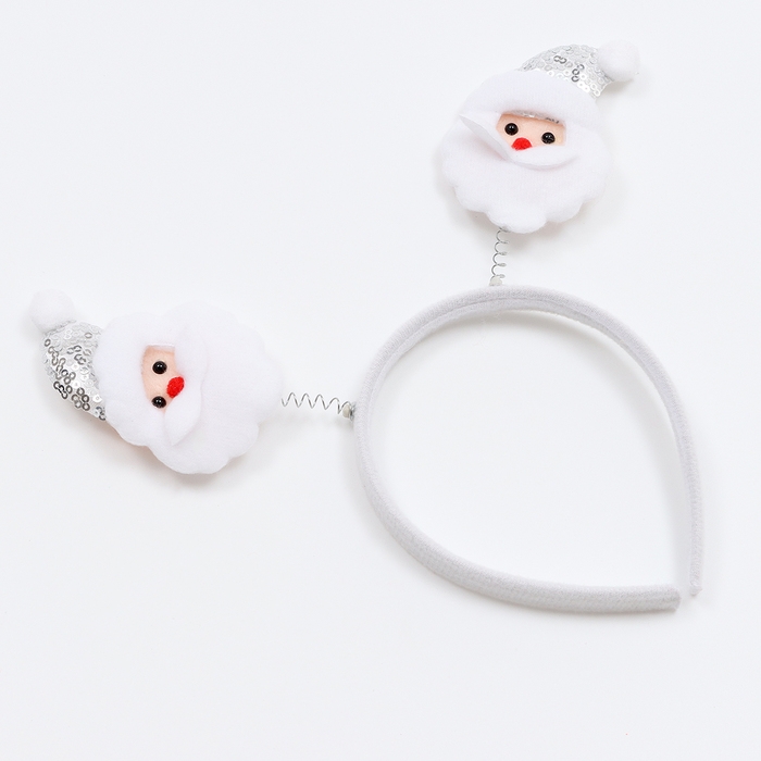 Новый год! Карнавальный ободок &laquo;Дед мороз&raquo;, цвет серебряный