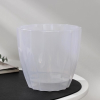 Кашпо для цветов со вставкой &laquo;Флюте&raquo;, 1,9 л, прозрачное