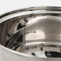 Ковш из нержавеющей стали Доляна &laquo;Гретте&raquo;, 1,5 л, d=16 см, с крышкой, металлическая ручка, индукция