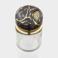 Солонка стеклянная Magistro «Чёрный мрамор», 150 мл, 5,5×9,5 см Солонка стеклянная Magistro «Чёрный мрамор», 150 мл, 5,5×9,5 см