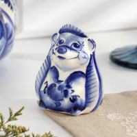 Подставка под зубочистки «Еж», гжель Подставка под зубочистки «Еж», гжель