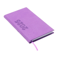 Еженедельник датированный 2025 года, 85х145 мм, 64 листа ESCALADA, твердая обложка из искусственной кожи, блинтовое тиснение, блок 70 г/м², сиреневый Еженедельник датированный 2025 года, 85х145 мм, 64 листа ESCALADA, твердая обложка из искусственной кожи, блинтовое тиснение, блок 70 г/м², сиреневый