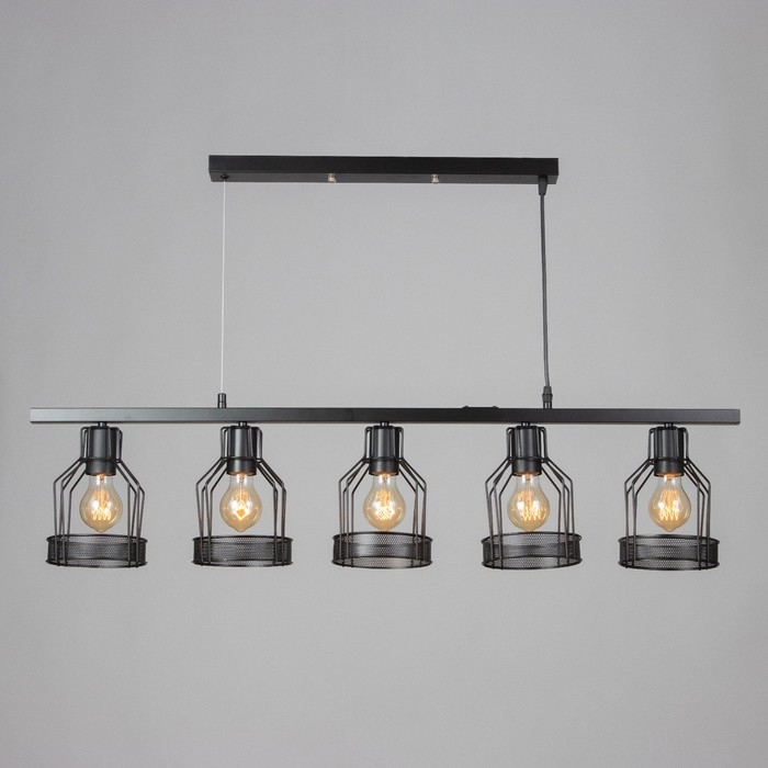 Светильник "Генри" 5хЕ27 40Вт черный 100х14,5х23-123 см