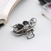 Краб для волос "Джум" веточка, 5 см, серебро