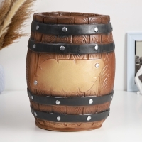 Копилка "Бочка" 21х21х30см, цветная