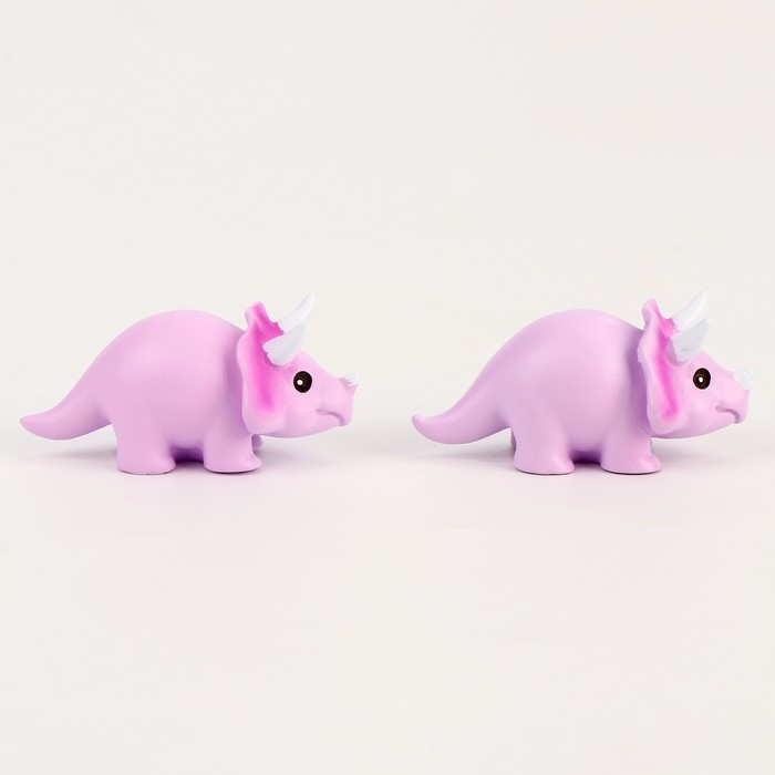 Миниатюра кукольная &laquo;Динозаврик&raquo;, набор 2 шт., размер 1 шт. &mdash; 3 &times; 5,5 &times; 2 см, цвет фиолетовый