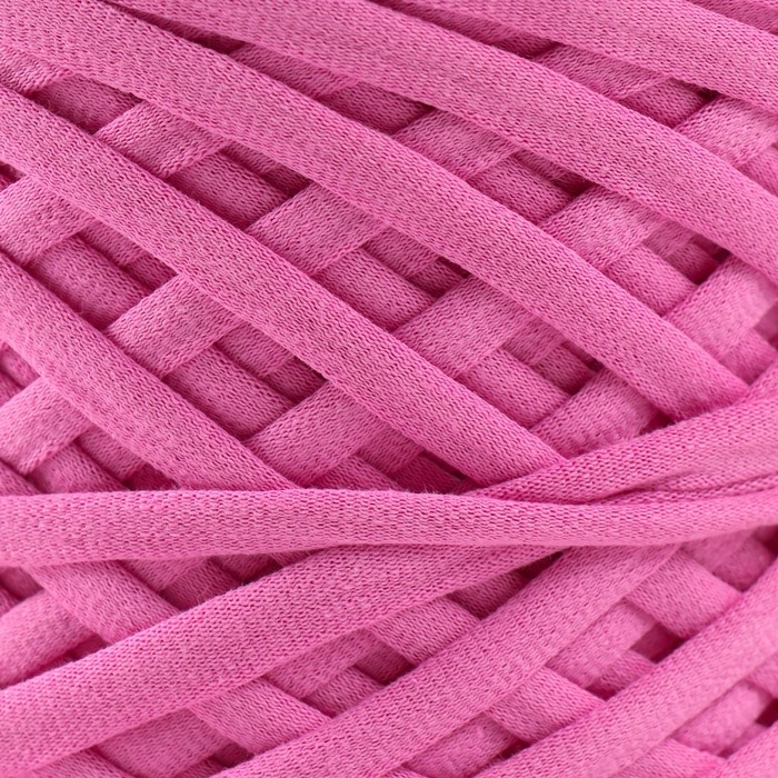 Трикотажная пряжа, ширина 7-9 мм, 100м/295 гр&plusmn;10% (07 - розовый)