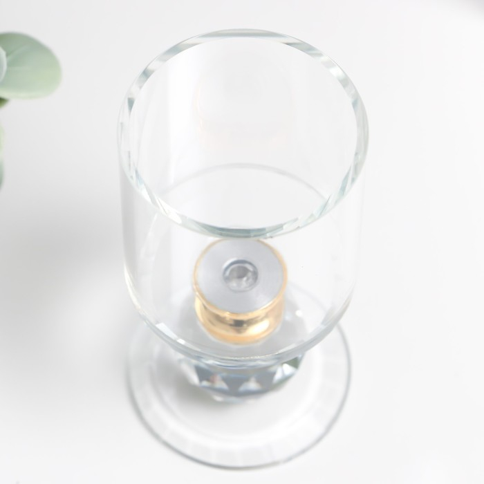 Подсвечник стекло на 1 свечу "Прозрачность" 9,2х5х5 см