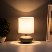 Настольная лампа "Ассенса" Е14 40вт серо-белый 13х13х22 см