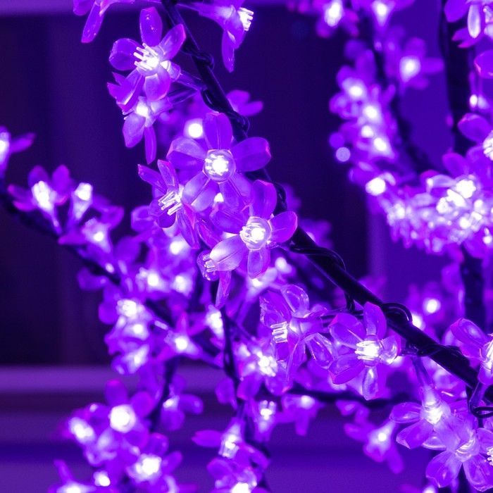 Светодиодное дерево &laquo;Сакура&raquo; 1.5 м, 540 LED, постоянное свечение, 220 В, свечение фиолетовое