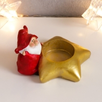 Сувенир полистоун подсвечник "Дедушка Мороз в колпаке гнома"МИКС 5,5х10х8,5 см Сувенир полистоун подсвечник "Дедушка Мороз в колпаке гнома"МИКС 5,5х10х8,5 см