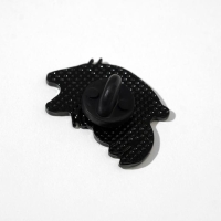 Значок &laquo;Котейка&raquo;, цвет белый в чёрном металле