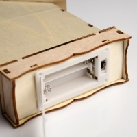 Светодиодная фигура &laquo;Домик с Дедом Морозом&raquo; 16 &times; 11 &times; 4.5 см, дерево, батарейки АААх2 (не в комплекте), свечение тёплое белое