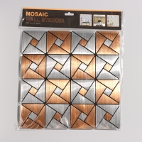Панель самоклеящаяся 30*30см мягкая геометрия бронза-серебро Панель самоклеящаяся 30*30см мягкая геометрия бронза-серебро