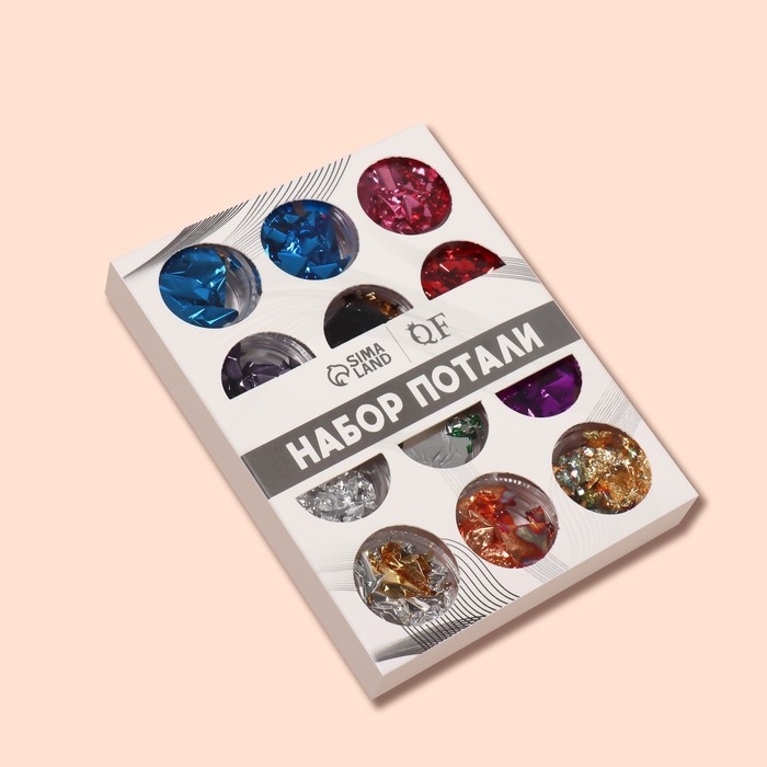 Поталь для декора ногтей &laquo;Ассорти&raquo;, 12 шт