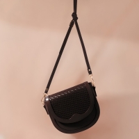 Ручка для сумки из натуральной кожи, с карабинами, 125 &times; 1,2 см, цвет коричневый