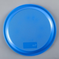 Тарелки одноразовые, d= 21 см, цвет синий, 12 шт/уп Тарелки одноразовые, d= 21 см, цвет синий, 12 шт/уп