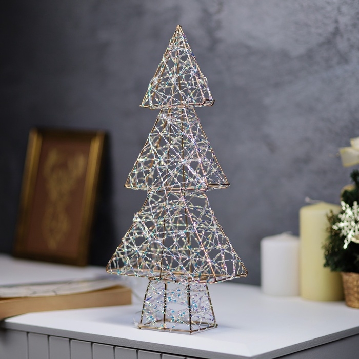 Светодиодная фигура &laquo;Ёлочка&raquo; 36х17х6 см, 20 LED, батарейки ААx2 (не в комплекте), свечение теплое белое