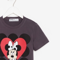 Футболка детская "Choose love" Минни Маус, рост 86-92, серый Футболка детская "Choose love" Минни Маус, рост 86-92, серый