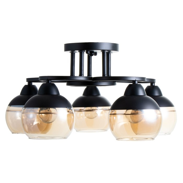 Люстра "Айрис" 5хЕ27 40Вт чёрный 47х47х23 см BayerLux