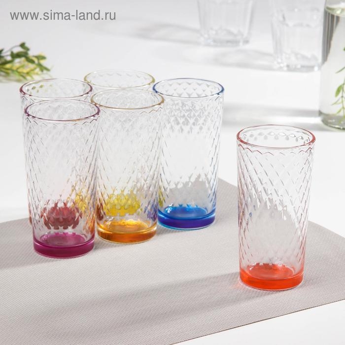 Набор стаканов &laquo;Джем&raquo;, 230 мл, 6 шт, цвет МИКС