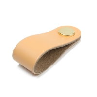 Ручка-кнопка CAPPIO, бежевая, кожаная Ручка-кнопка CAPPIO, бежевая, кожаная