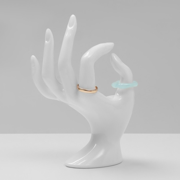 Подставка для украшений «Рука» 8,5×7×16 см, цвет белый Подставка для украшений «Рука» 8,5×7×16 см, цвет белый