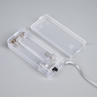 Гирлянда &laquo;Нить&raquo; роса 5 см, с насадками &laquo;Вспышка&raquo;, IP20, серебристая нить, 10 LED, батарейки ААх2 (не в комплекте), свечение тёплое белое