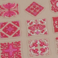 Наклейки для ногтей &laquo;Розовая мозаика&raquo;, объёмные, цвет розовый