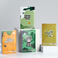 Блокнот А6, 32 л &laquo;Котик защитник&raquo; Набор из 4 шт в пакете