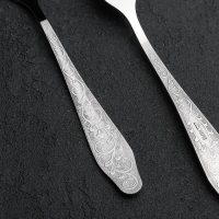 Вилка столовая &laquo;Дубрава&raquo;, длина 19,5 см, толщина 2 мм, цвет серебряный