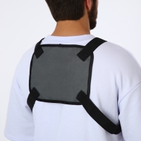 Сумка нагрудная на молнии, 2 наружных кармана, цвет серый Сумка нагрудная на молнии, 2 наружных кармана, цвет серый