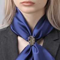 Кольцо для платка &laquo;Ветвь&raquo;, цвет коричневый в чернёном золоте