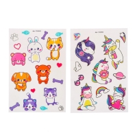 Набор Детские татуировки, светятся в темноте, 2 листа