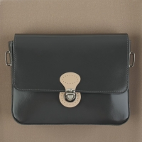 Застёжка для сумки, пришивная, 6 &times; 4 см, цвет бежевый/серебряный