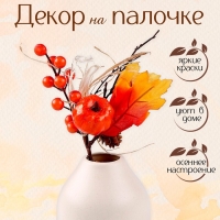 Декор на палочке &laquo;Тыква и ягодки&raquo;, 7&times;15&times;24 см