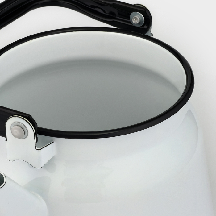 Чайник, 3,5 л, без деколи, эмалированная крышка, индукция, цвет белый