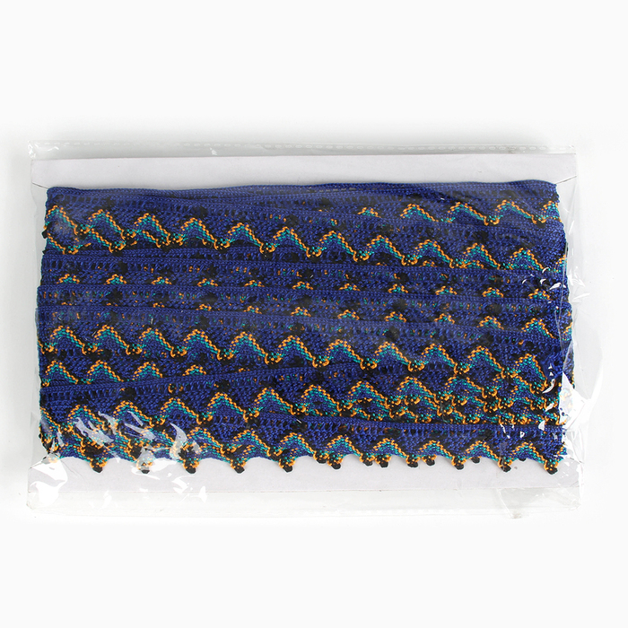 Тесьма &laquo;Уголки&raquo;, ширина 2 см., намотка 25 м, цвет синий