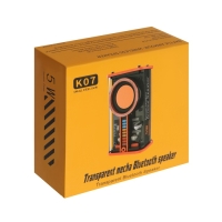 Портативная колонка К07, 5 Вт, прозрачная, 500 мАч, подсветка, чёрная Портативная колонка К07, 5 Вт, прозрачная, 500 мАч, подсветка, чёрная