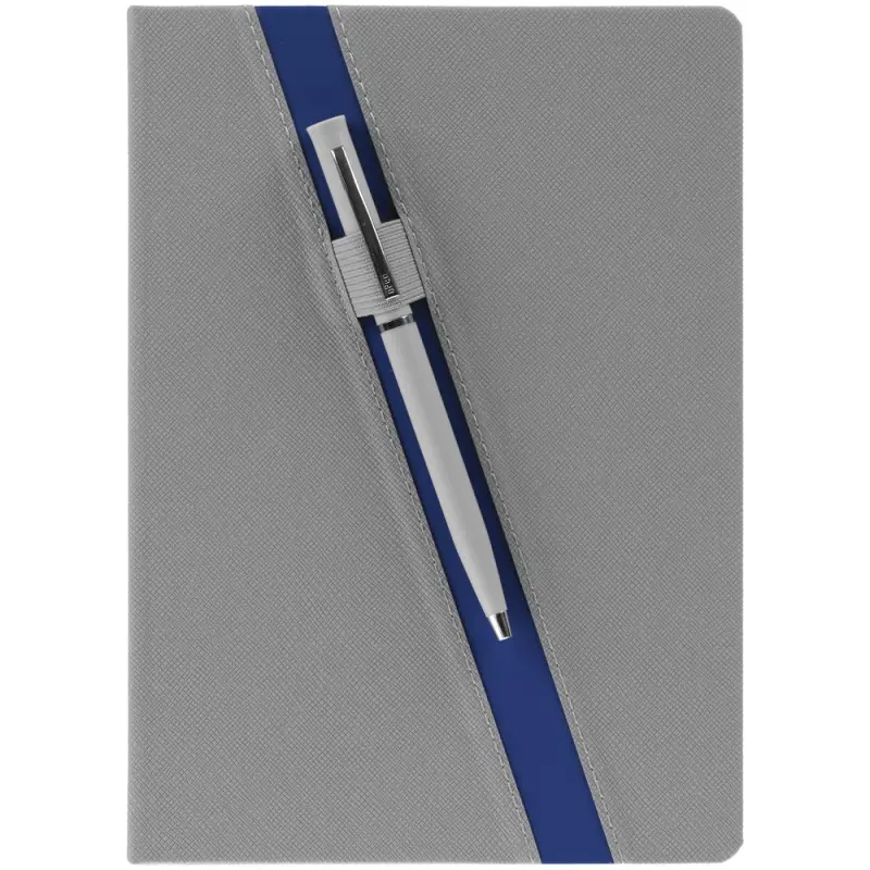 Ежедневник Rubikon на заказ, недатированный серо-синий