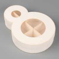 Коробка подарочная, кондитерская упаковка &laquo;8 марта&raquo; белая, 22 х 16 х 5 см