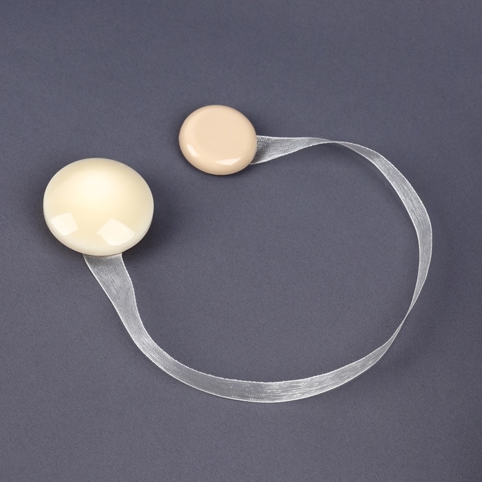 Подхват для штор, d = 4 см, цвет молочный